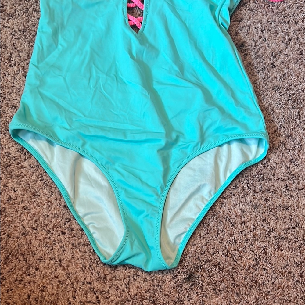 Victoria's Secret Aqua and Pink One Piece Swimsuit - Picture 3 of 5